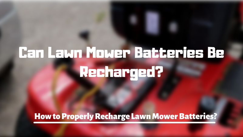 Can Lawn Mower Batteries Be Recharged? How to Properly Recharge Lawn Mower Batteries?