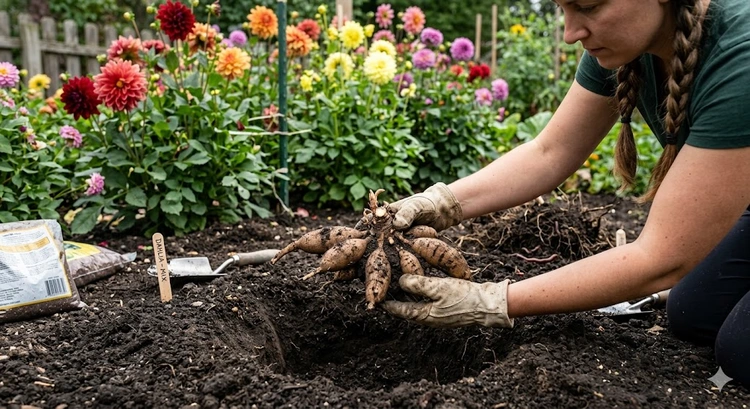 How to Grow Dahlias from Tubers: Planting, Staking, and Care
