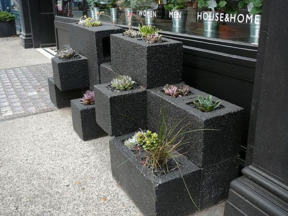 Urban Cinder Block Planter Box
