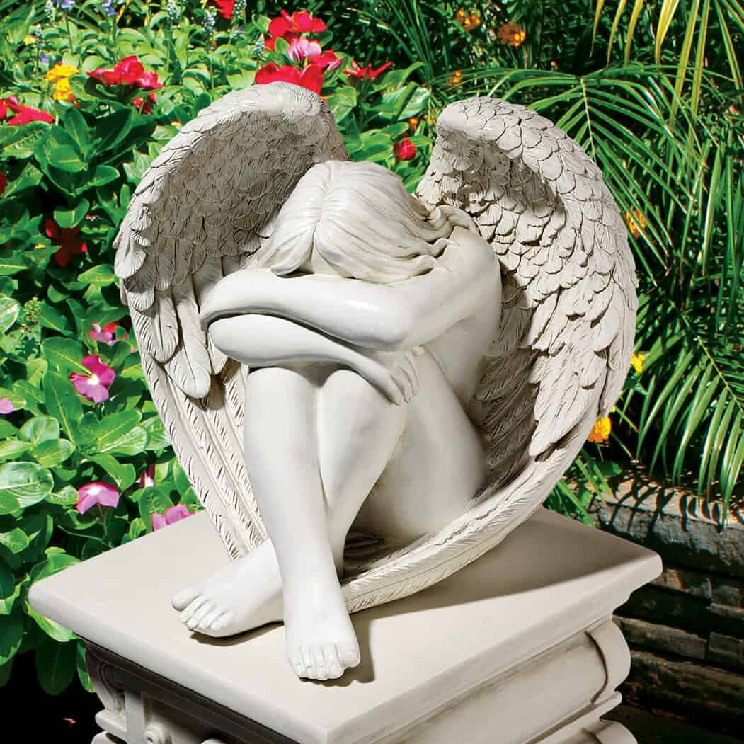 Best Angel Statue For Small Lawn - Serene Solitude Angel Garden Statue