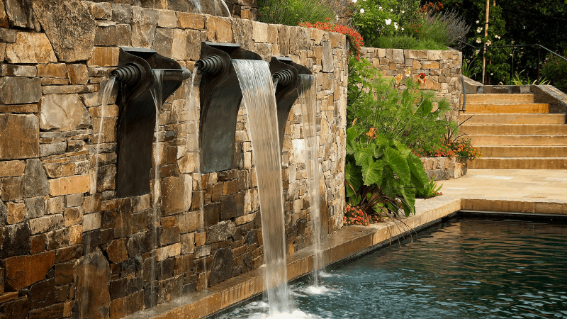 Monumental Water Wall - Outdoor Wall Fountain Ideas