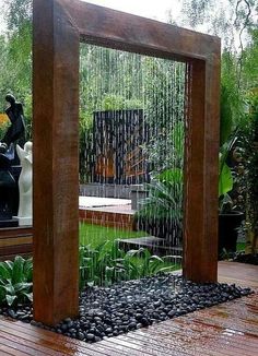 Quick-witted Outdoor Wall Fountain Design