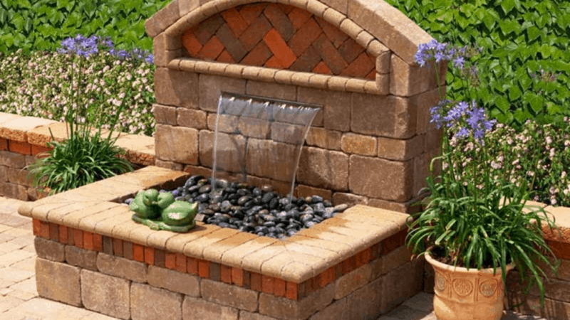 The Art Of Brick - Outdoor Wall Fountain Ideas